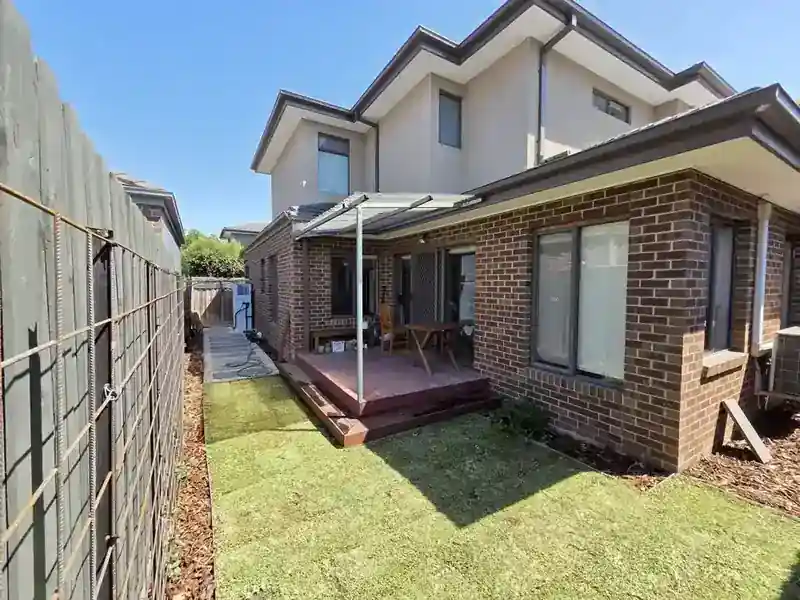 Completed deck backyard