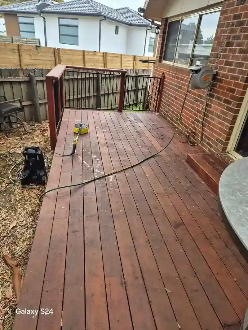 Deck pressure wash