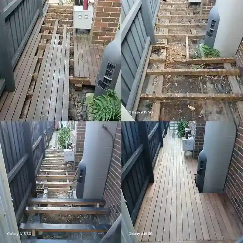 Deck restoration before and after